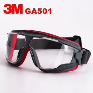 3M GA501 Goggle Clear Scotchgard Anti-Fog Lens Anti-Shock Riding a Sport Labor Protection Airsoft Glasses