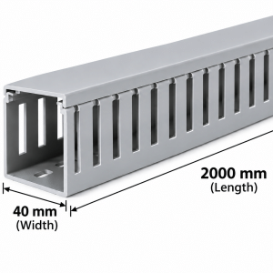 PVC Slotted Duct 40 x 60 mm x 2000