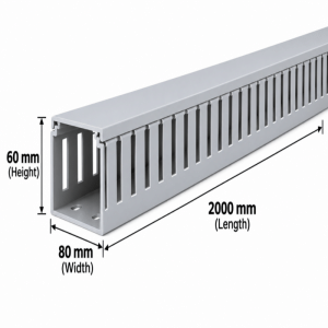 PVC Slotted Duct 60 x 80 mm x 2000