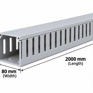 PVC Slotted Duct 60 x 80 mm x 2000