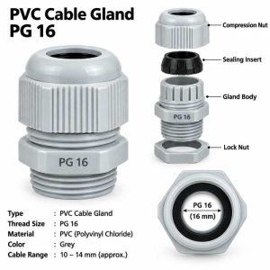 PVC Cable Gland PG 16 – 39350